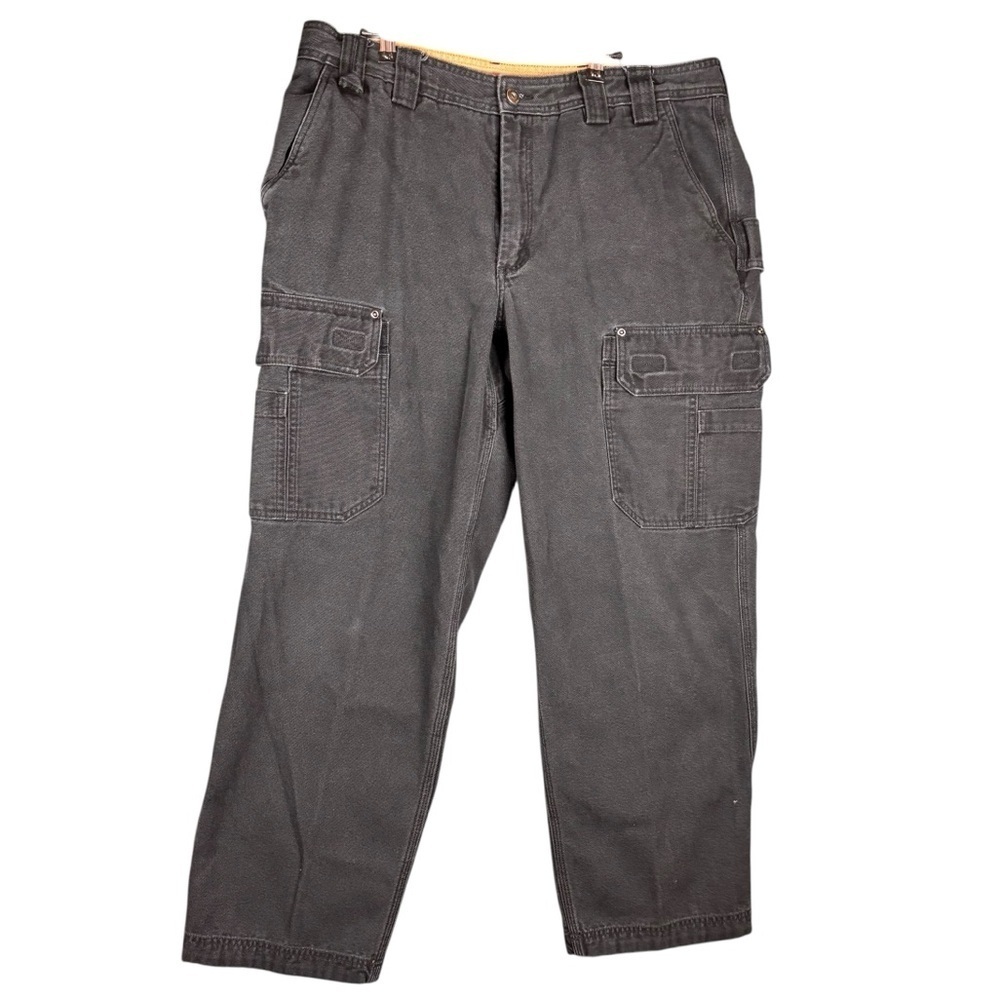 Duluth Trading Co. Flex Fire Hose Black Cargo Pants – Sz 38x32 EUC